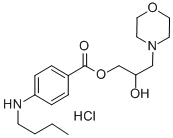 2-Hydroxy-3-morpholinopropyl p-(butylamino)benzoate hydrochloride